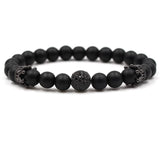 Janeyacy Crown Zircon Bead Bracelet Frosted Stone Bracelet