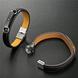 Janeyacy Stainless Steel Bracelet Men/Women Buckle Style Bangles