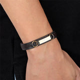 Janeyacy Stainless Steel Bracelet Men/Women Buckle Style Bangles