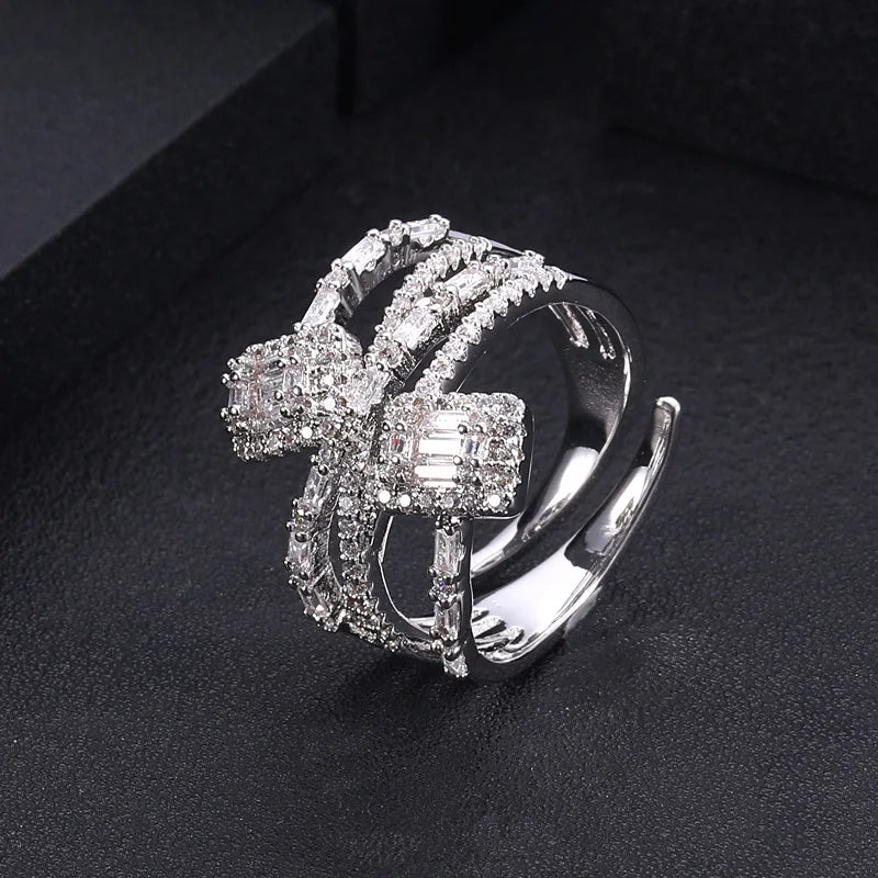 JankellyCollection Cubic Zircon Stackable Rings - Bridal Finger Ring