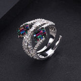 JankellyCollection Cubic Zircon Stackable Rings - Bridal Finger Ring