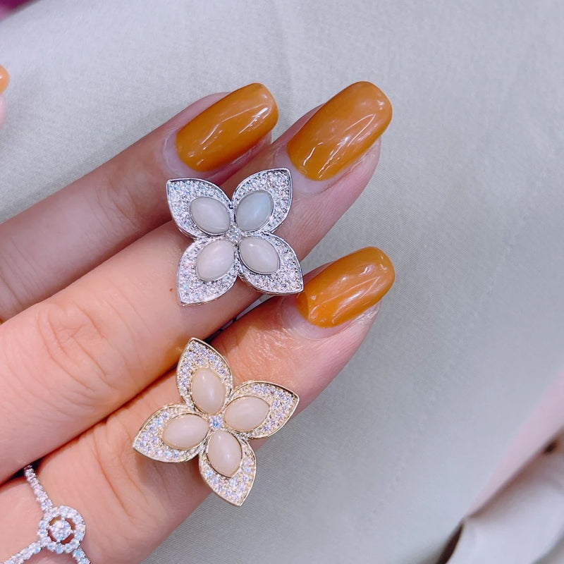 Trendy Leaf Rings for Women Wedding Engagement R-285