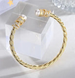 Trendy Stackable Bangle Cuff Full Crystal CZ Dubai Silver Bracelet