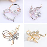 Japan Korea High Heart Shape Love Flower Rhinestones Pearl Brooch