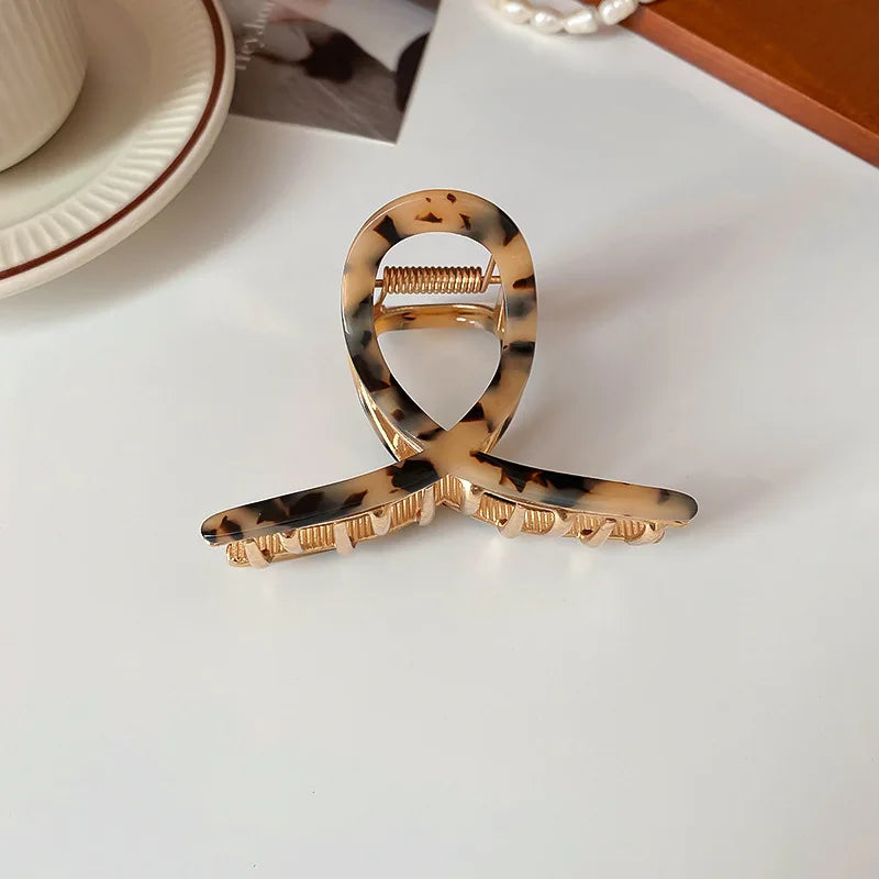 Japan & South Korea Acetate Hair Clip Metal Plate Hair Clip Shark Clip