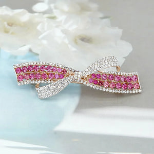 Japanese & Korean Crystal Bow Hair Clip Jewelry