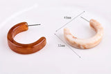 Japanese & Korean Acrylic C Shape Stud Earrings DIY Materials