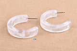 Japanese & Korean Acrylic C Shape Stud Earrings DIY Materials
