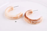 Japanese & Korean Acrylic C Shape Stud Earrings DIY Materials
