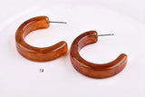 Japanese & Korean Acrylic C Shape Stud Earrings DIY Materials