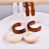 Japanese & Korean Acrylic C Shape Stud Earrings DIY Materials