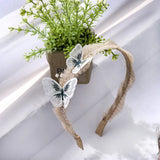 Japanese & Korean 3D Embroidered Elf Butterfly Headband Lace