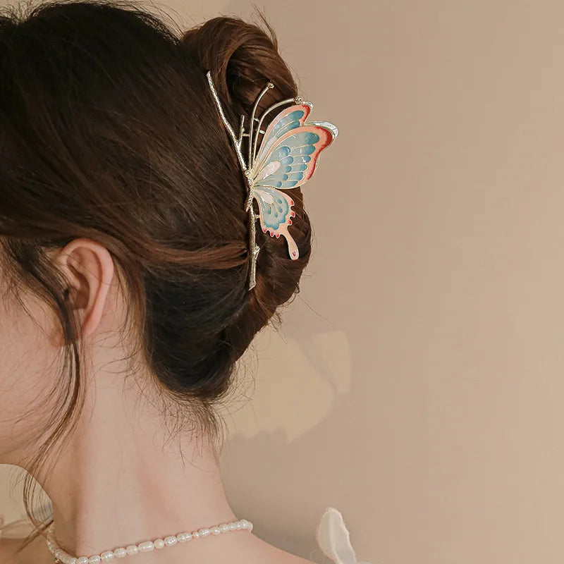 Japan Korea Catch Hair Claw Butterfly Hairpin For Women Girls Hair Accessories