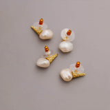 Baroque Shaped Pearl Earrings Ice Cream Women Stud Earring