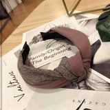 Japan Style Contrast Hair Knot Headband Women Headbands Cotton Headwear