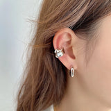 Japanese Style S925 Sterling Silver Ear Clip for Non-Pierced Ears