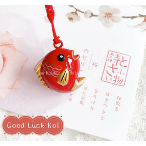 Japan Luck Koi Bells Pendant DIY Trinkets Phone Lanyard Accessory