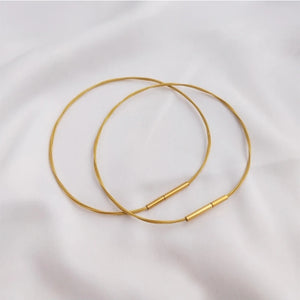 Japan Minimalist Thin Bangle Cuff Bracelet Collar Necklace