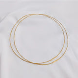 Japan Minimalist Thin Bangle Cuff Bracelet Collar Necklace
