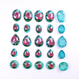 Japan Painting Flat Teardrop Oval Cabochons Beads for DIY Jewelry Making