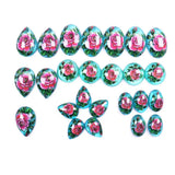 Japan Painting Flat Teardrop Oval Cabochons Beads for DIY Jewelry Making
