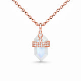 S925 Moonlight Stone Crystal Necklace Pendant