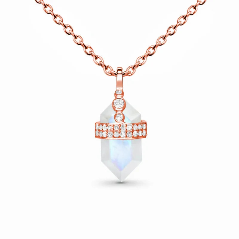 S925 Moonlight Stone Crystal Necklace Pendant