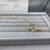 S925 Sterling Silver Love Key Pendant Necklace French Regular Fashion Trend