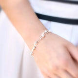 Japanese Korean Style S925 Silver Star Bracelet Double-Layer Chain