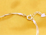 Japanese Korean Style S925 Silver Star Bracelet Double-Layer Chain