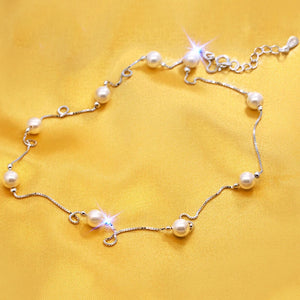Japan South Korea S925 Silver Necklace Pearl Pendant Sweet Gift