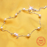 Japan South Korea S925 Silver Necklace Pearl Pendant Sweet Gift