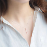 Japan South Korea Women's 925 Sterling Silver One-line Long Necklace