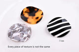 Japanese & Korean Style Wavy Tortoise Shell Earrings
