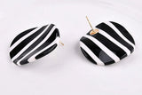 Japanese & Korean Style Wavy Tortoise Shell Earrings