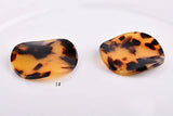 Japanese & Korean Style Wavy Tortoise Shell Earrings