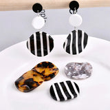 Japanese & Korean Style Wavy Tortoise Shell Earrings