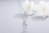 925s Silver Double Pendant Diamond Necklace