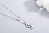 925s Silver Double Pendant Diamond Necklace