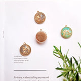 Japanese & Korean DIY Jewelry Accessories Alloy Inlaid Foil Diamond Eardrop