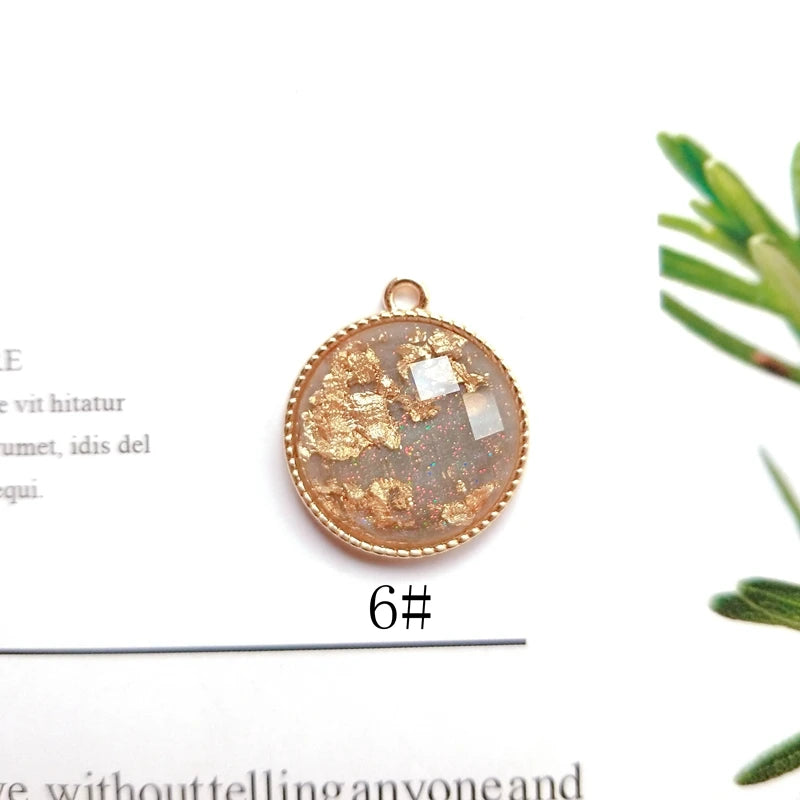 Japanese & Korean DIY Jewelry Accessories Alloy Inlaid Foil Diamond Eardrop