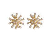 Japan & Korea Fashion Fireworks Pearl Earrings 925 Silver Sweet Niche Earrings