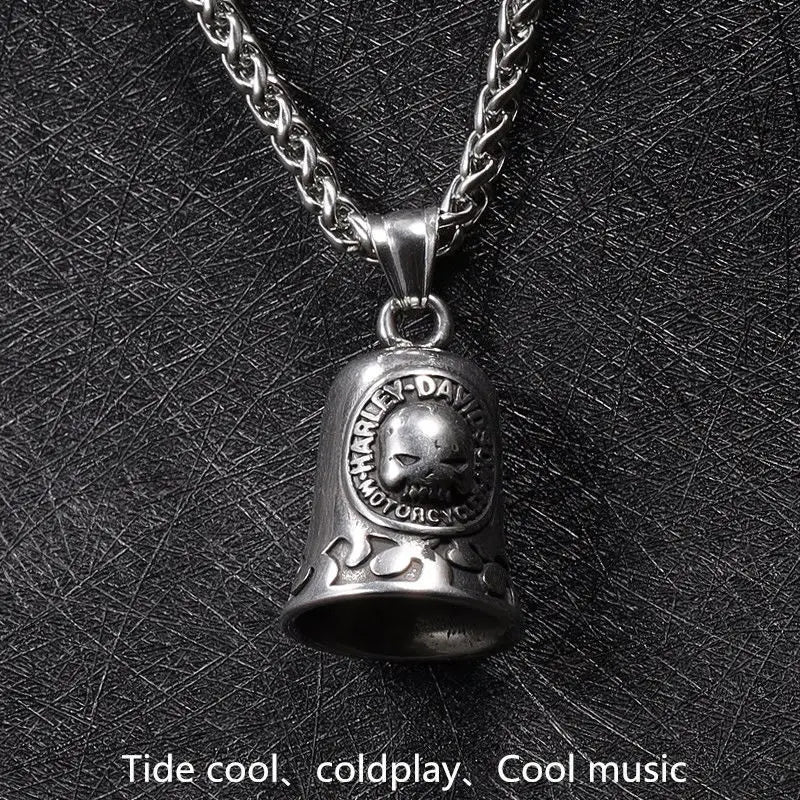 Japan & South Korea Motorcycle Bell Men's Necklace Pendant Chain