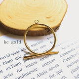 Japan & Korea Copper Pendant Round Metal DIY Earrings Accessories 6 Pieces