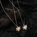 Japan & S. Korea Snow Flower Necklace S925 Sterling Silver Zircon Women's