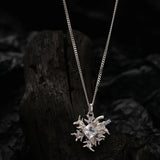 Japan & S. Korea Snow Flower Necklace S925 Sterling Silver Zircon Women's