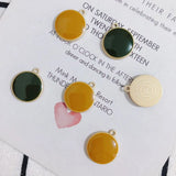 Oil Alloy Mini Candy Round Pendant Jewelry Accessories 4pcs