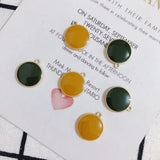 Oil Alloy Mini Candy Round Pendant Jewelry Accessories 4pcs