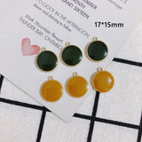 Oil Alloy Mini Candy Round Pendant Jewelry Accessories 4pcs