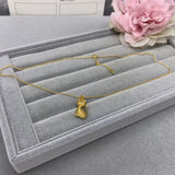 Japanese Korean Silver Crystal Lucky Kitten Pendant Ins Style